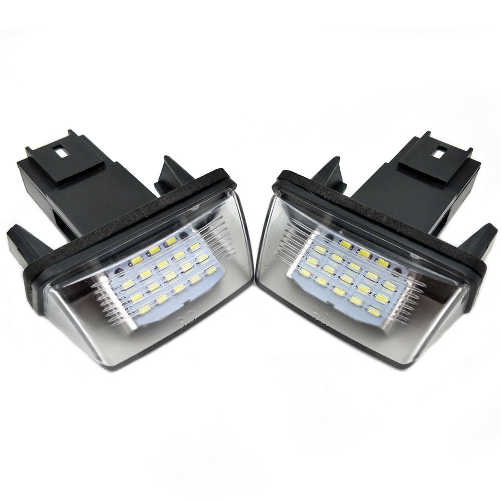 Nikauto 2Pcs 6000k 3528SMD License Plate Lights Lamps for Citroen C3 C4 C5 Berlingo XSARA Peugeot 206 207 407 307 308 5008 Partner