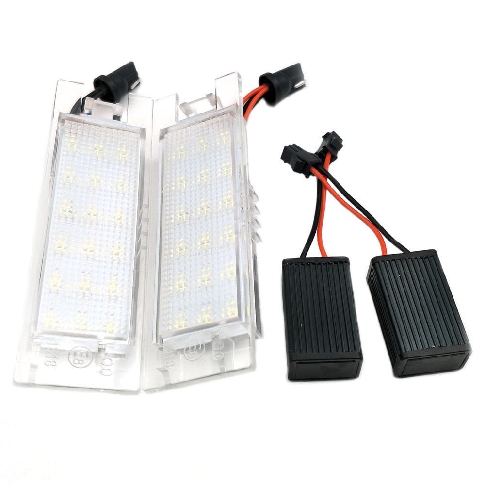 Nikauto 2Pcs 6000k 3528SMD License Plate Lights Lamps for Opel Zafira B Astra H Corsa D Insignia