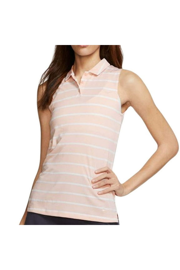 294296 Women Dri Fit Sleeveless Stripe OLC Golf Polo Size X-Small