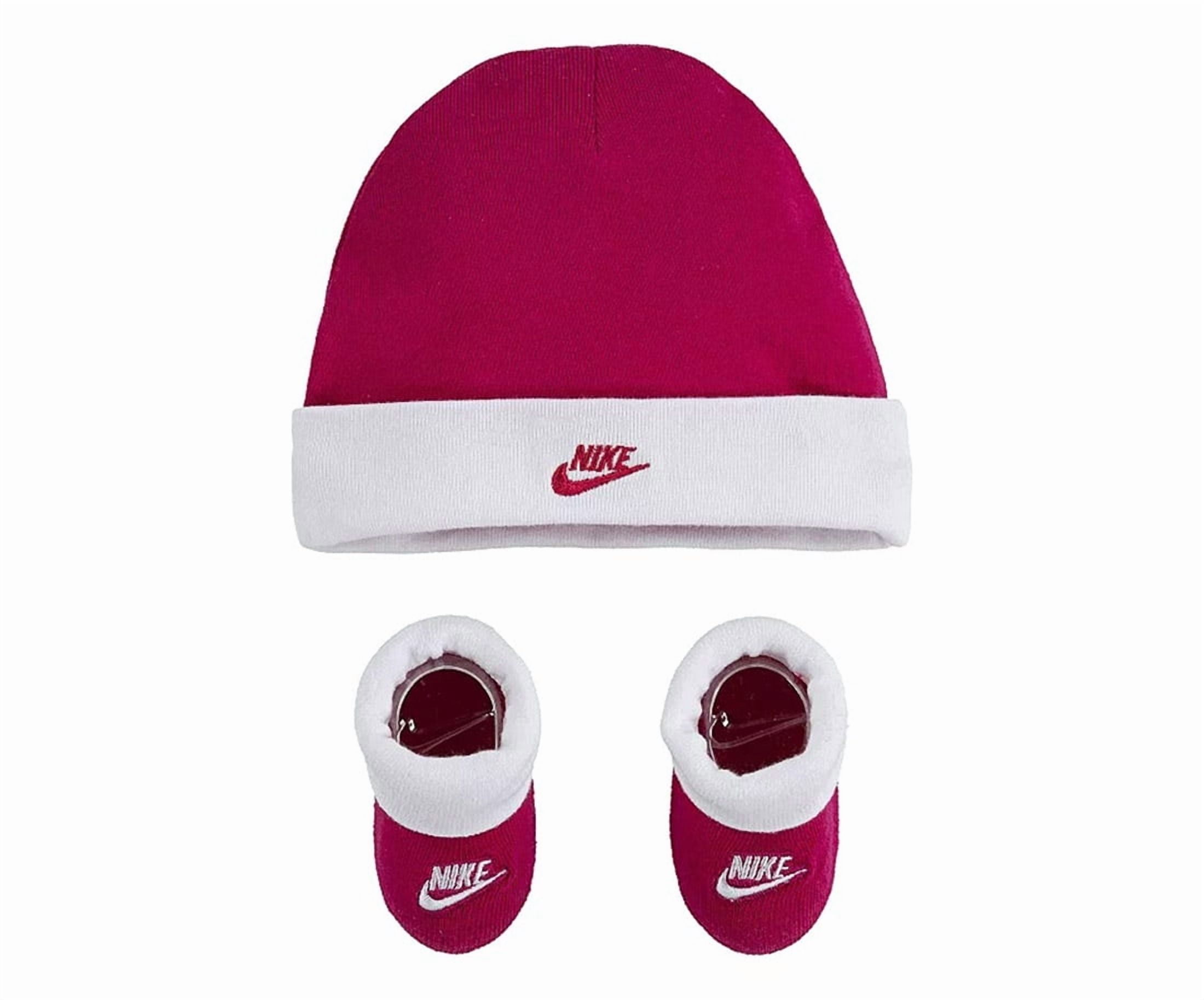 NIKE Newborn Outfit, Baby Hat Booties Gift 2-Piece Set, Pink