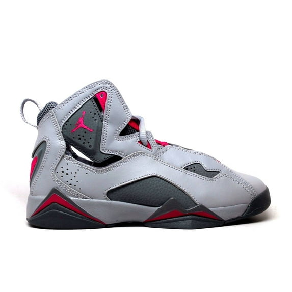 Nike 342774-018 : Jordan Kid True Flight GG Wolf Grey Pink Basketball Shoe