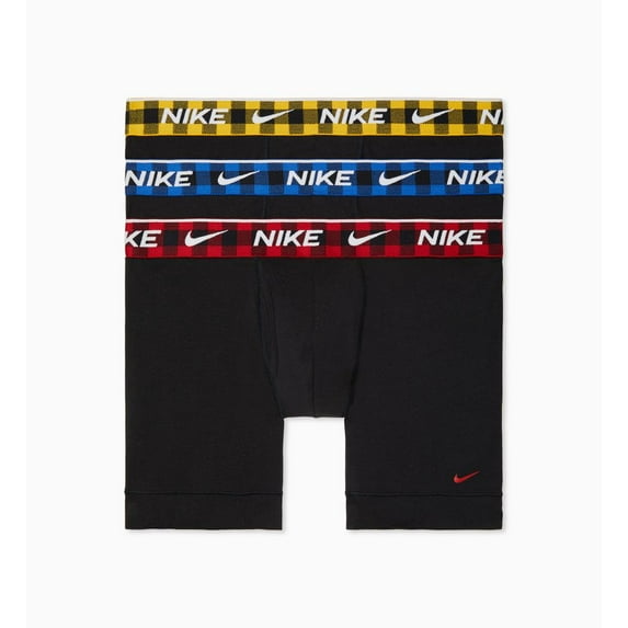 Nike Men's Lightweight Cotton Boxer Briefs, Multicolor (3 Pack)