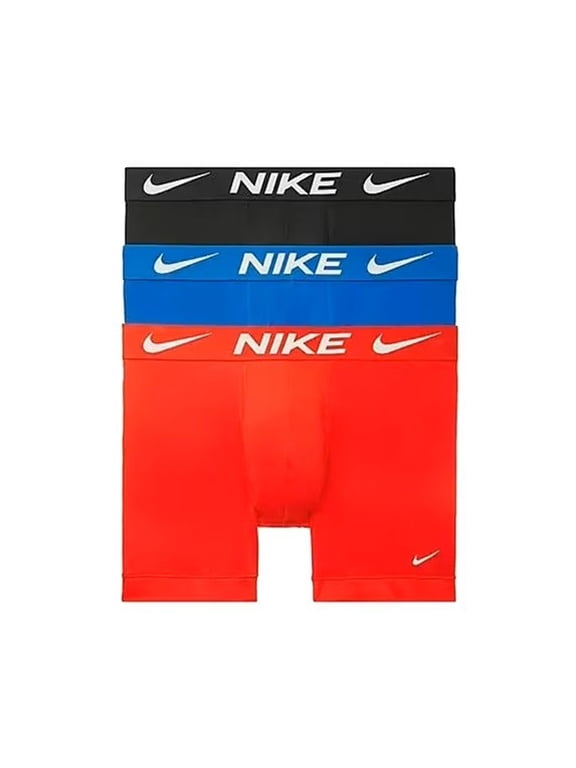 3Pk Boxer Brief Essential Micro Mens Active Underwear Size L, Color: Red/Royal/Black