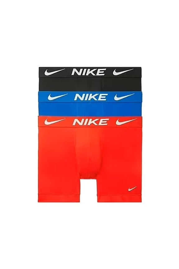 3Pk Boxer Brief Essential Micro Mens Active Underwear Size L, Color: Red/Royal/Black