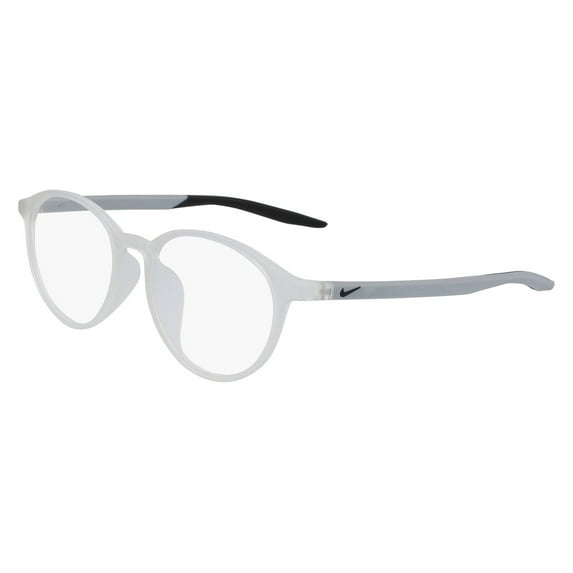 Nike 7264AF Full Rim Round Matte Clear/Black Eyeglasses