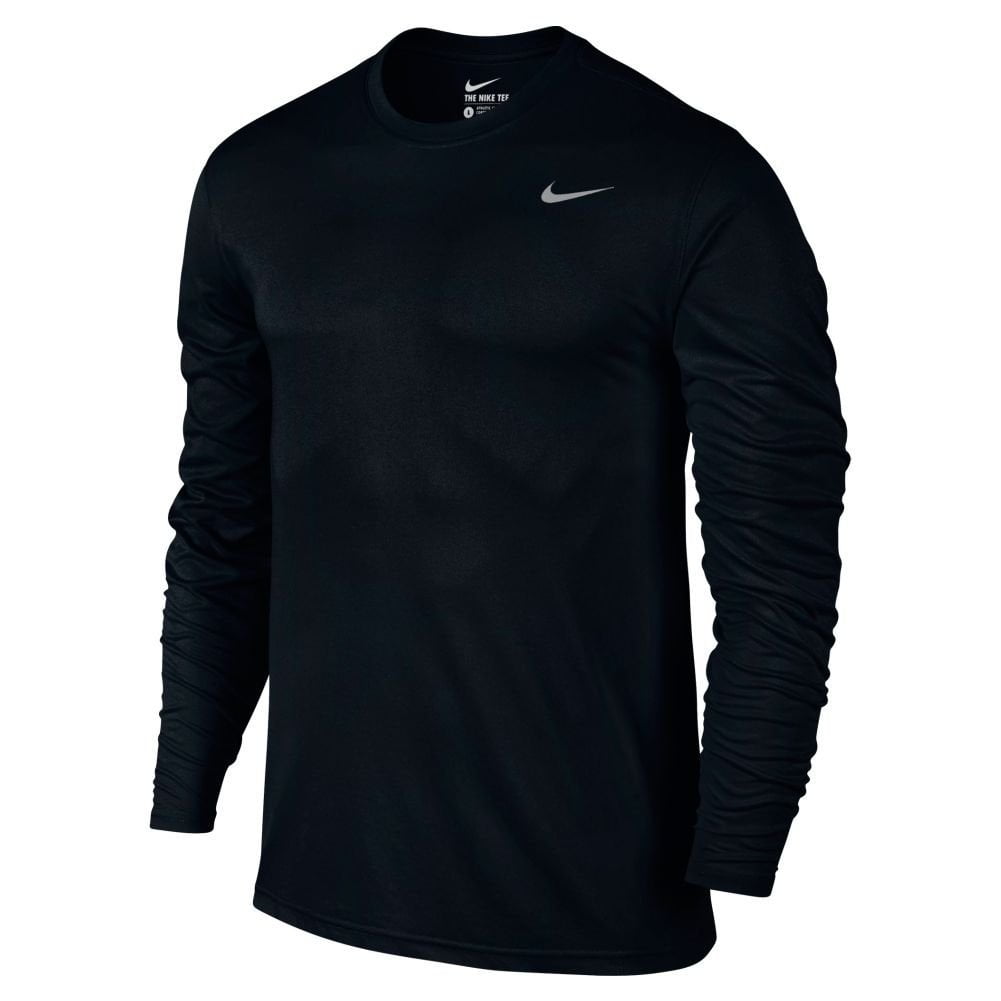 Nike 727980-010: Men's Dri-Fit Legend 2.0 Black Long Sleeve Nike 727980-010: Men's Dri-Fit Legend 2.0 Black Long Sleeve