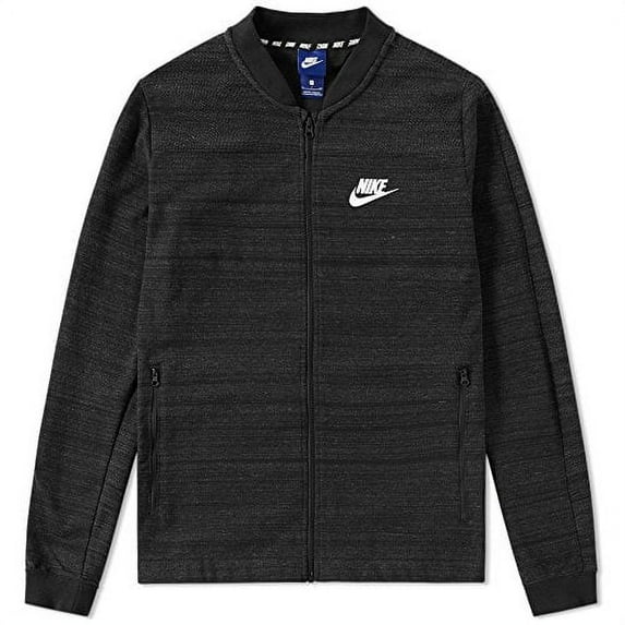 Nike 837008-010 : Mens Sportswear Advance AV15 Knit Jacket Black/White (Large)