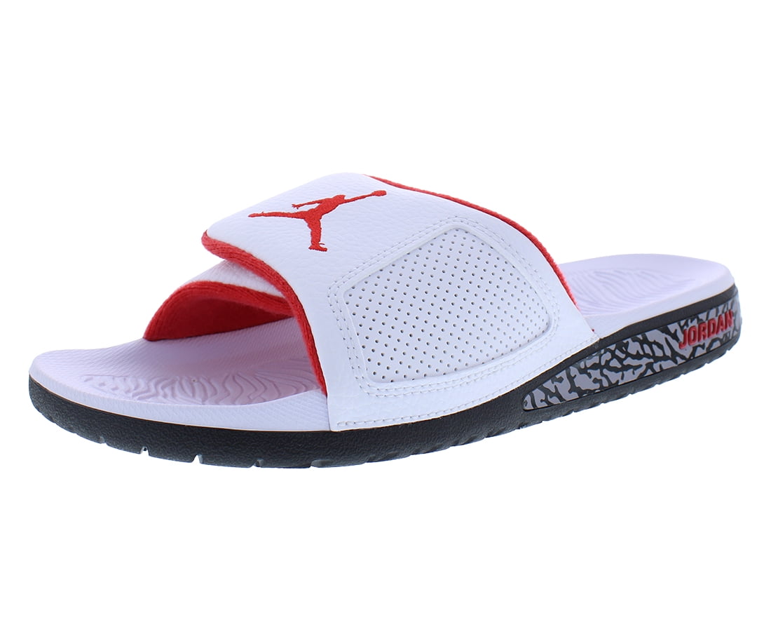 Nike 854556-103 Jordan Men's Hydro III Retro Sandal White/Red (8