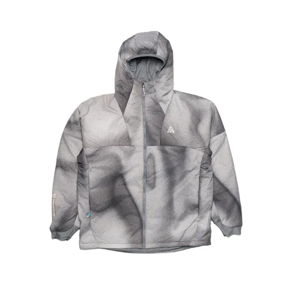 Nike ACG Therma-FIT ADV Rope de Dope Men's Full-Zip Allover Print Jacket (US, Alpha, X-Large, Regular, Regular, Cool Grey/Summit White)