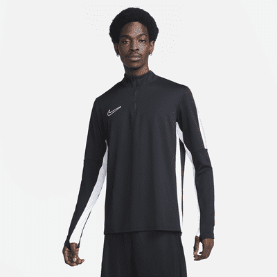 Nike Academy Men's Dri-FIT 1/2-Zip Soccer Top Color: Black/White/White Size: L