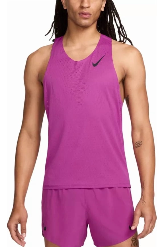 AeroSwift Men's Dri-FIT ADV Running Singlet (Hot Fuchsia/Black, FN4231-518) Size Medium