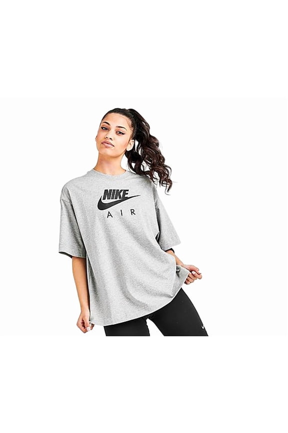 Air Cotton Logo Womens Active Shirts & Tees Size Xs, Color: Grey/Black