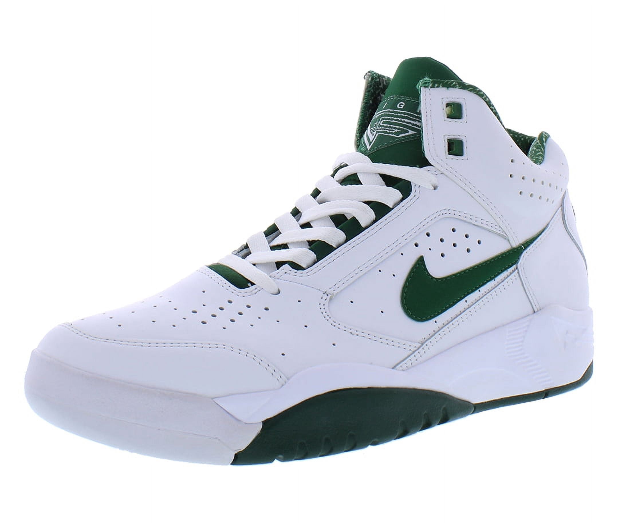 Nike Air Flight Light Mid White Green Sneaker Nike Air Flight Lite Mid Trainers White Gorge Green - Men main image 3