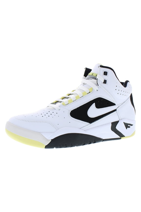 Air Flight Lite Mid Unisex Shoes Size 11, Color: White/White/Lemon Black