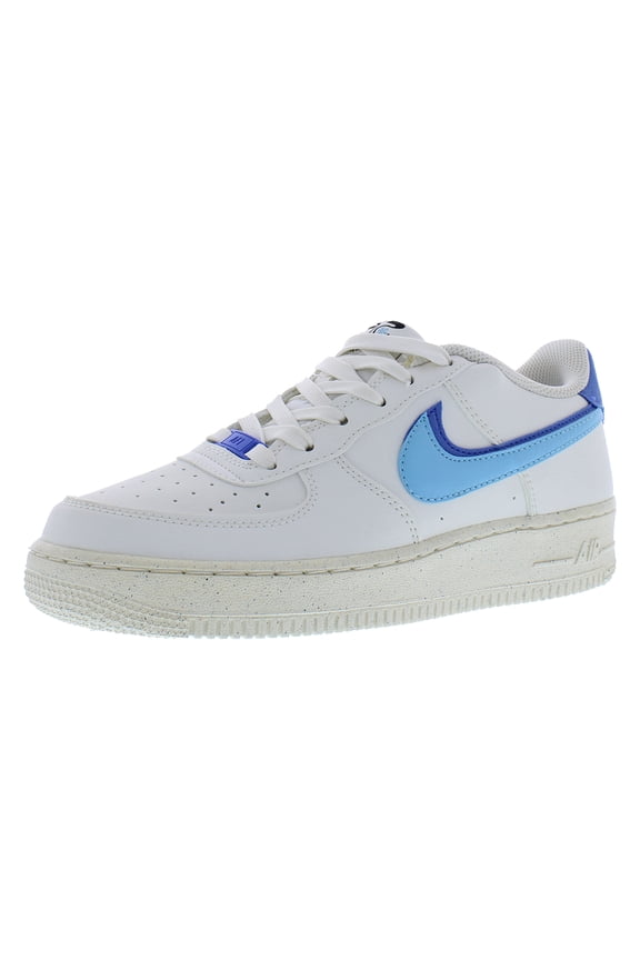 Air Force 1 Lv8 GS Boys Shoes Size 5, Color: Sail/Blue Chill/Medium Blue