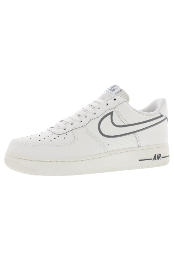 Air Force 1 '07 Leather Unisex Shoes Size 9.5, Color: Sail/Sail/Cool Grey
