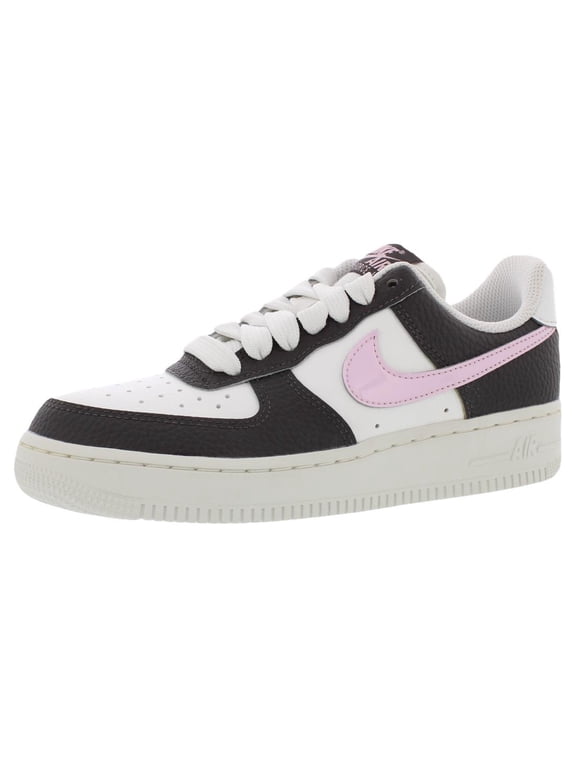 Air Force 1' 07 Leather Womens Shoes Size 6.5, Color: Summit White/Pink Foam