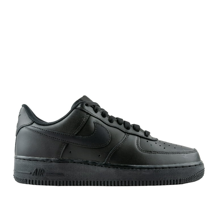 NIKE AIR FORCE1 BLACK 23.5㎝ Nike Air Force 1 '07 Retro Men's Black Leather Basketball