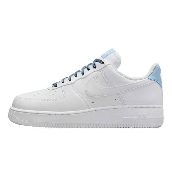 Women's Nike Air Force 1 '07 White/White-LT Armory Blue (IB7167 101) - 9.5