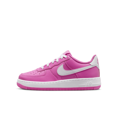 Big Kid's Nike Air Force Playful Pink/White (FV5948 600)