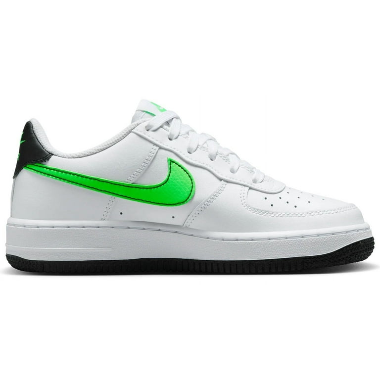 Nike Air Force 1 Big Kids Shoes Color White Black Green Strike Size 4.5Y Walmart