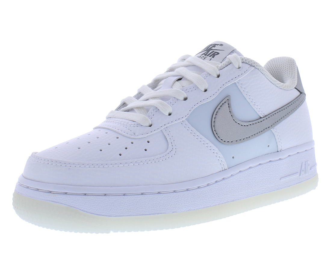 Nike Air Force 1 (GS) Big Kids' Shoes White-Pure Platinum fv3981-100