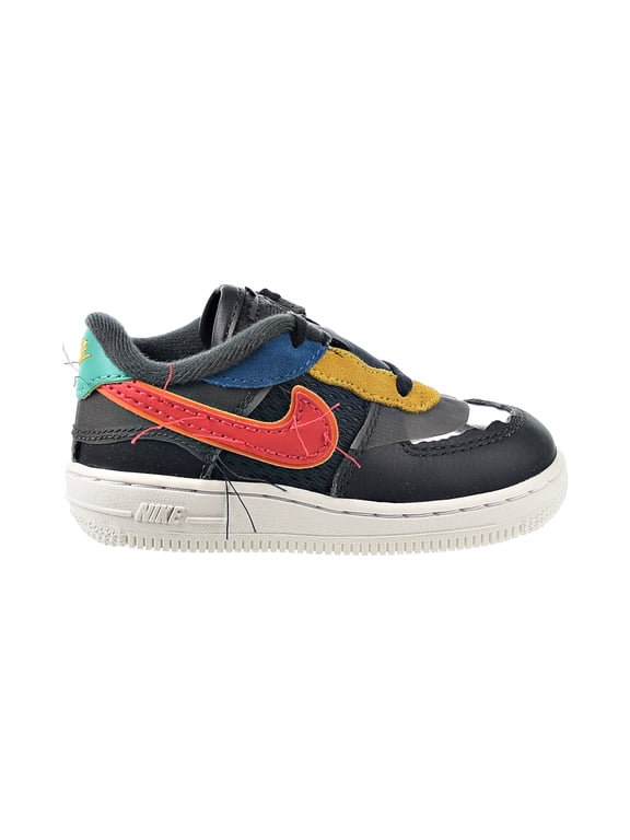 Air Force 1 Black History Month Baby Toddler Shoes Dark Smoke Grey-Track Red cv2416-001
