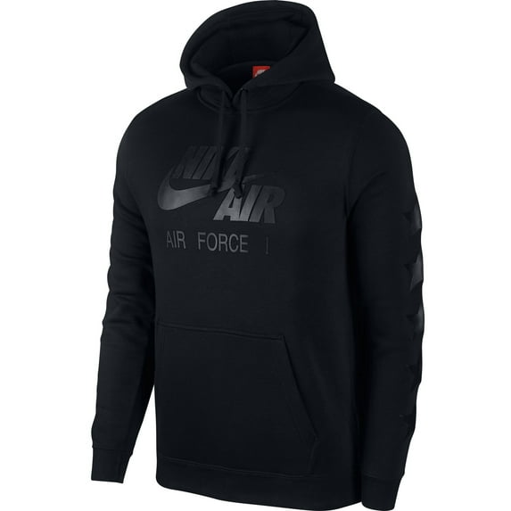 Nike Air Force 1 Club Fleece Men's Casual Fashion Pullover Hoodie Black 892418-010