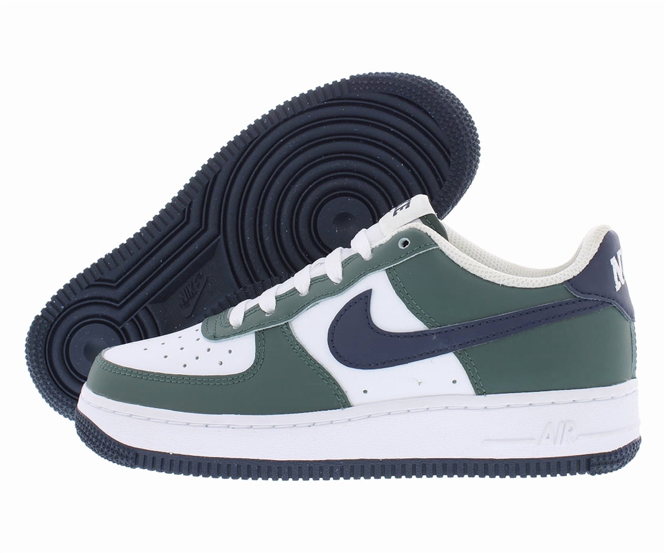 Nike Air Force 1 GS Boys Shoes Size 6.5, Color: Vintage Green/Obsidian/White