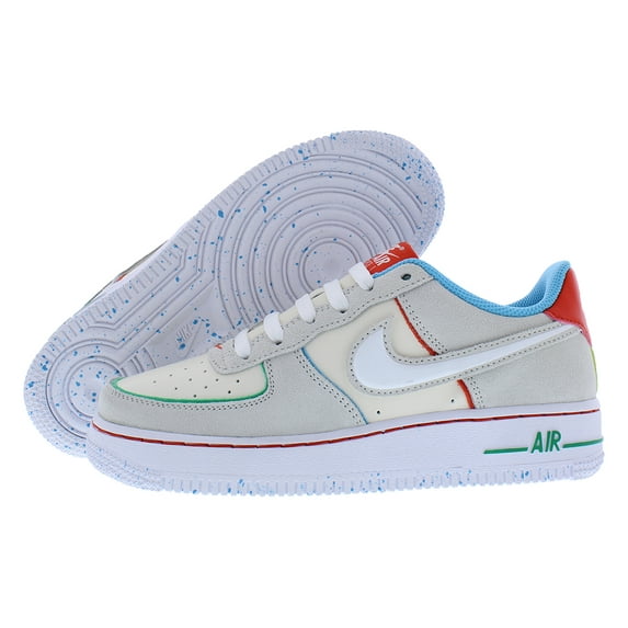 Big Kid's Nike Air Force 1 LV8 2 BG Pale Ivry/Wt-Picante Rd (FQ8350 110) - 6