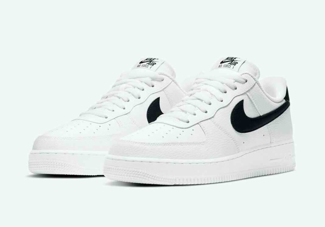 Nike Air Force 1 Low '07 CT2302-100 Mens White/Black Leather Sneaker Shoes AZ672 (12)