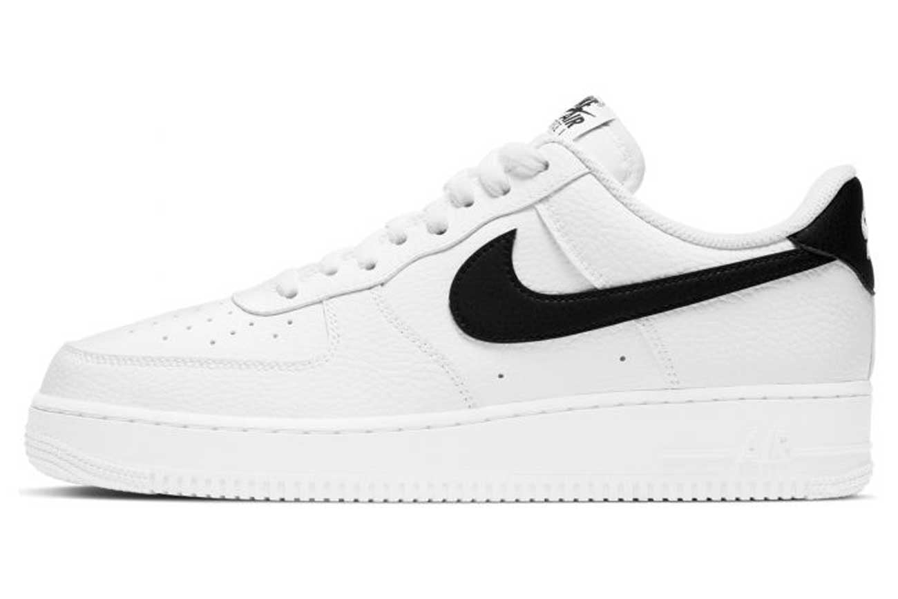 Nike Air Force 1 Low '07 CT2302-100 Mens White/Black Leather Sneaker ...
