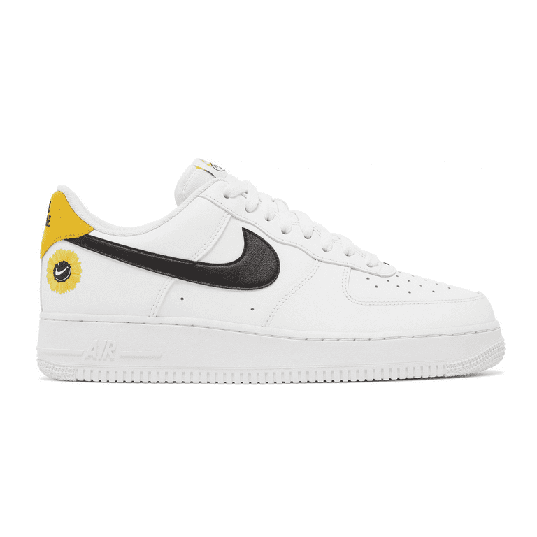 Nike Air Force 1 Low DM0983-100 Youth White/Yellow/Black Sneaker Shoes  NDD174 (6) 