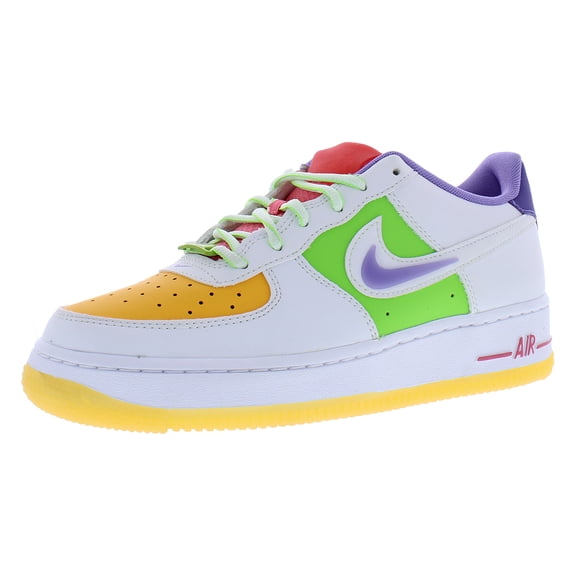 Nike Air Force 1 LV8 1 GS Girls Shoes Size 4, Color: White/White/Space Purple