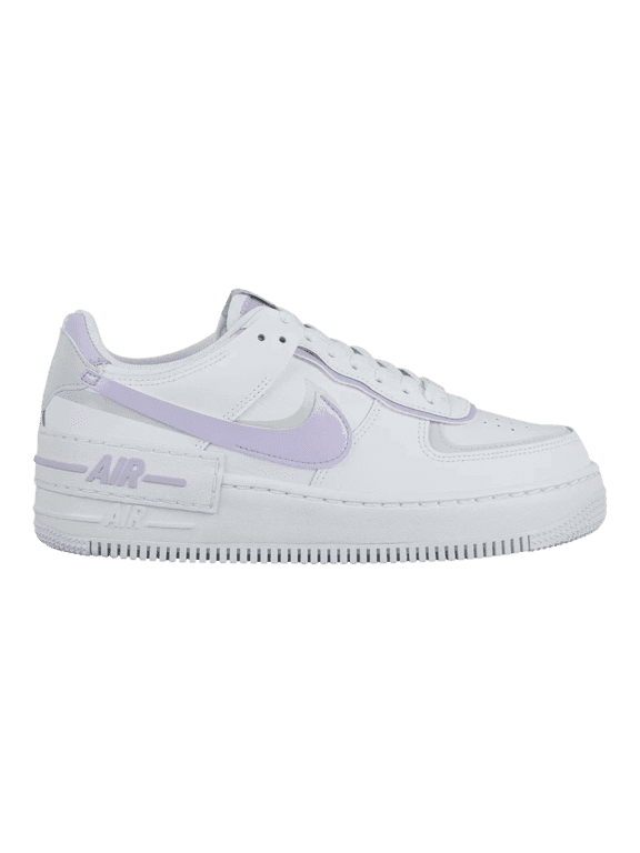 Air Force 1 Shadow Sneaker in White / Lilac Bloom Suede | Women Low-Top - 9.5