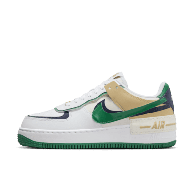 Nike Air Force 1 Shadow Women's Shoes Color: White/Malachite/Sesame/Midnight Navy Size: 9