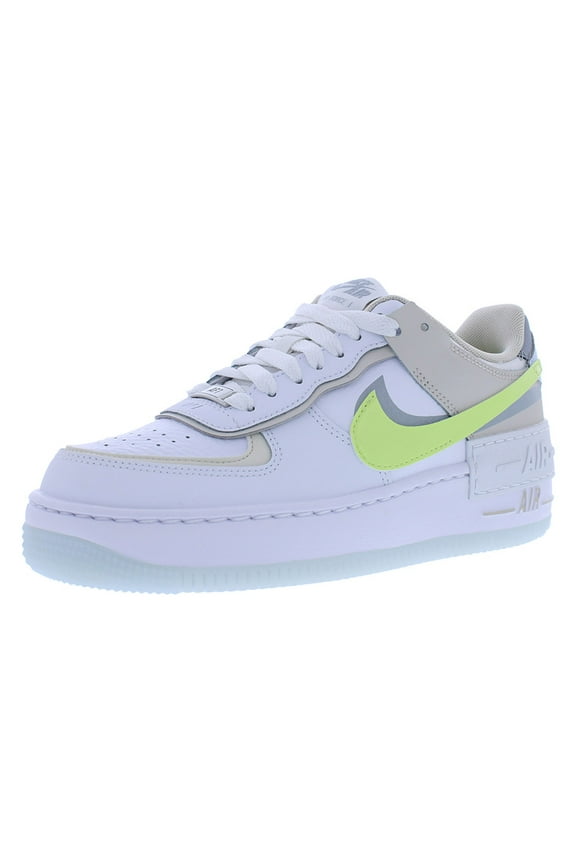 Air Force 1 Shadow Womens Shoes Size 5, Color: White/Light Lemon Twist/Wolf Grey