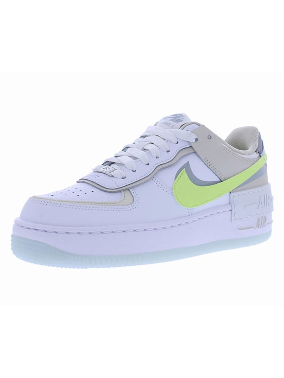 Air Force 1 Shadow Womens Shoes Size 5, Color: White/Light Lemon Twist/Wolf Grey