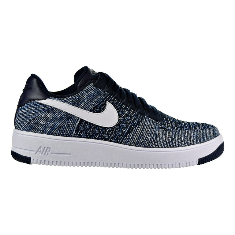 Nike Air Force Ultra Flyknit Low Men's Shoes Obsidian/White/Blue