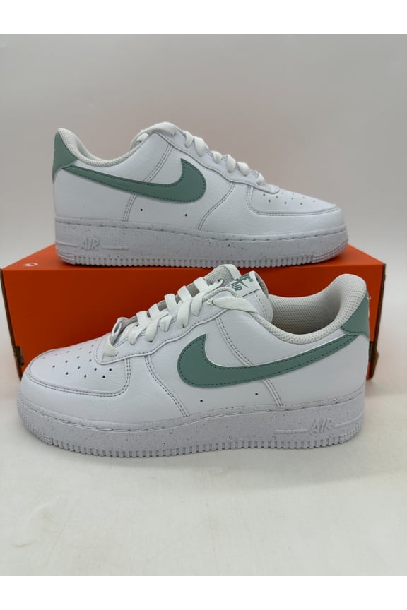 Air Force 1 Women's Size 8 White Blue Leather Athletic Shoes DV3808 112