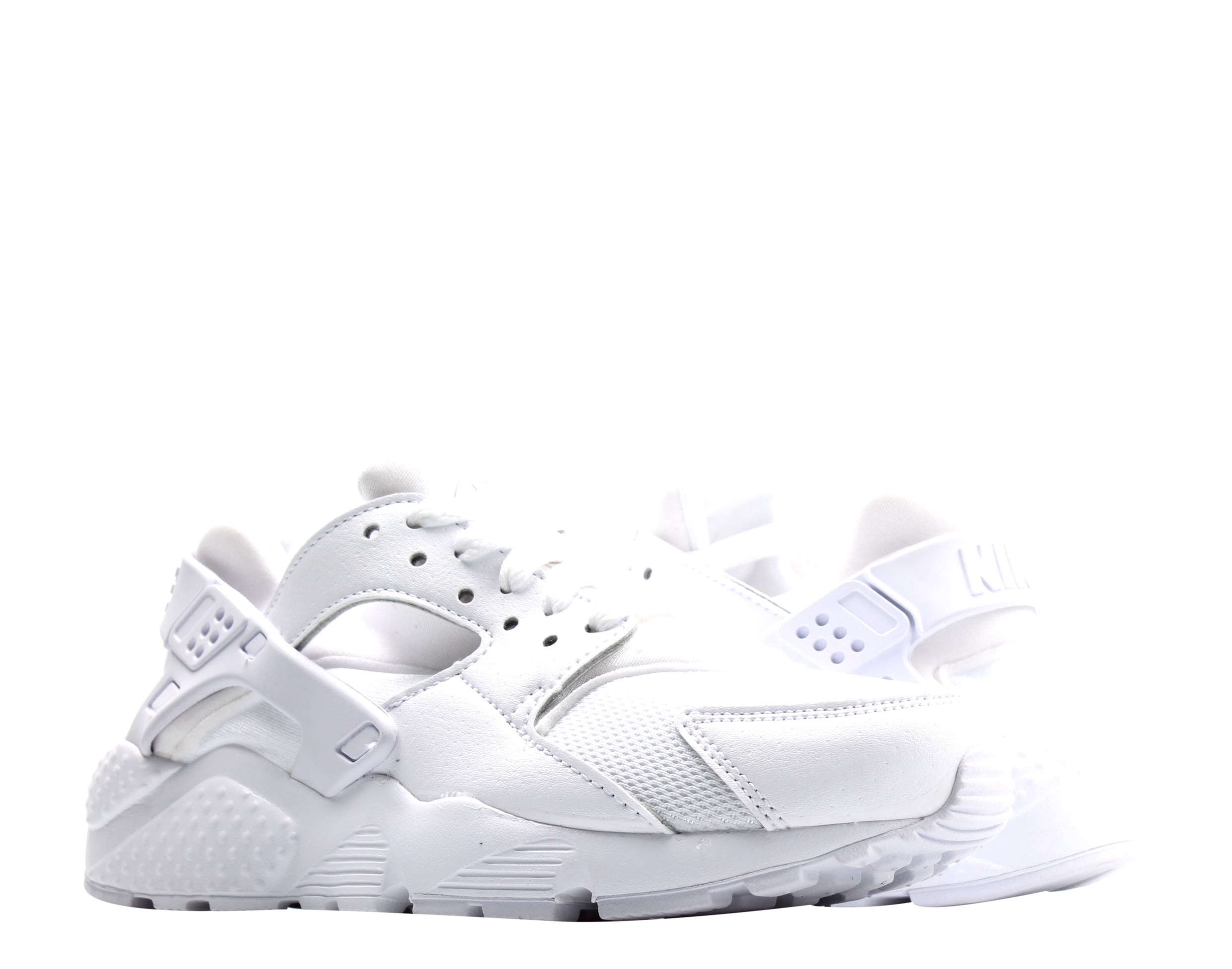 654275-110: Huarache Run GS Boys Whiteout White / Platinum Running Sneakers (5 M US Big Kid)