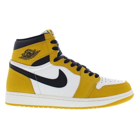 Nike Air Jordan 1 High OG DZ5485-701 Sneaker Men's Yellow Ochre Leather PRO147 (10,Yellow)