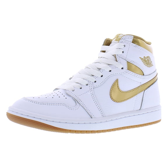 Women's Jordan 1 Retro High OG White/Metallic Gold (FD2596 107) - 9