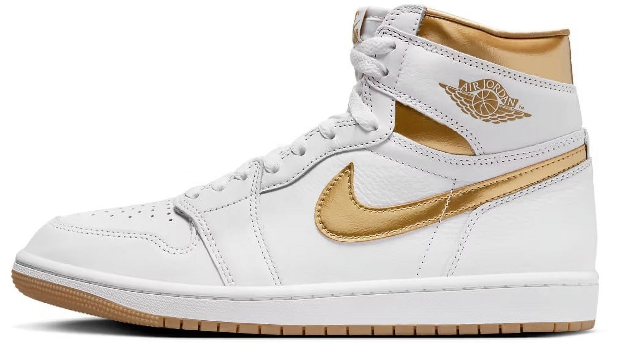 white and gold jordans 9