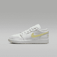 thumbnail image 1 of Nike Air Jordan 1 Low FV8486-181 Sneakers Kids Sail White Leather Lace Up BU82 (White,6), 1 of 4