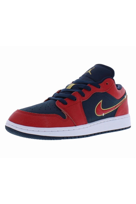 Air Jordan 1 Low SE GS Boys Shoes Size 4, Color: Armory Navy/Sport Red