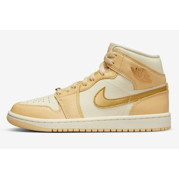 Women's Jordan 1 Mid SE Pale Vanilla/Metallic Gold (FB9892 200) - 9