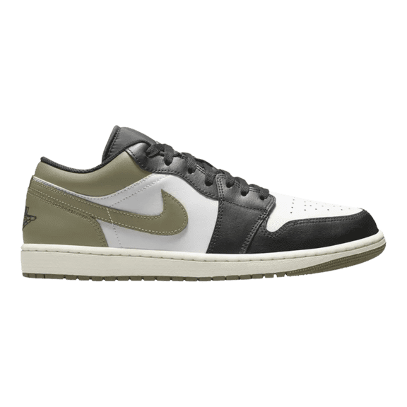 Nike Air Jordan 1 Low Sneaker in White / Medium Olive | Men Low-Top - 7