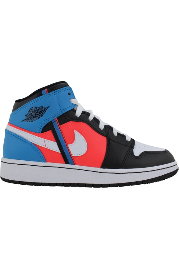 Air Jordan 1 MID Game Time GS Black/White-Blue CV4891-001 Grade-School