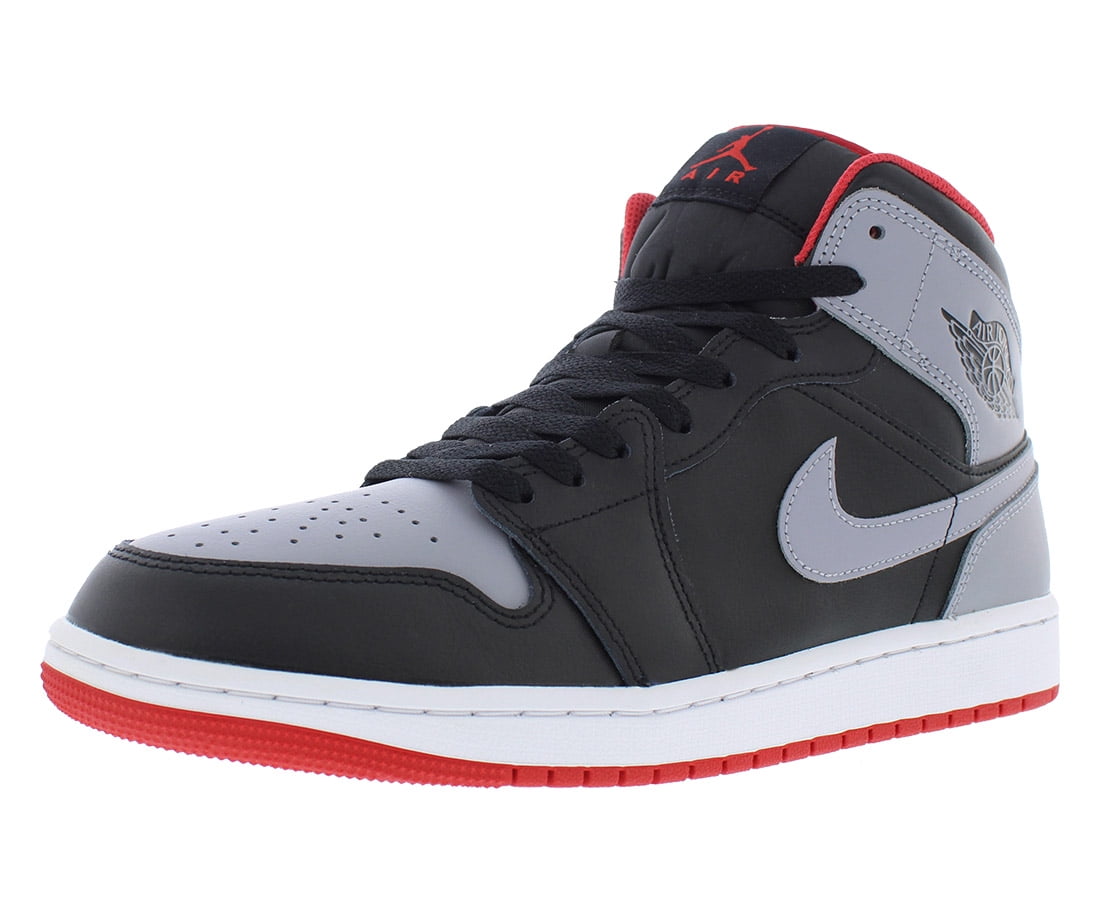 Nike Air Jordan 1 Mid Black Cement Grey Fire Red DQ8426 006 Men s Size 9.5 Medium Walmart